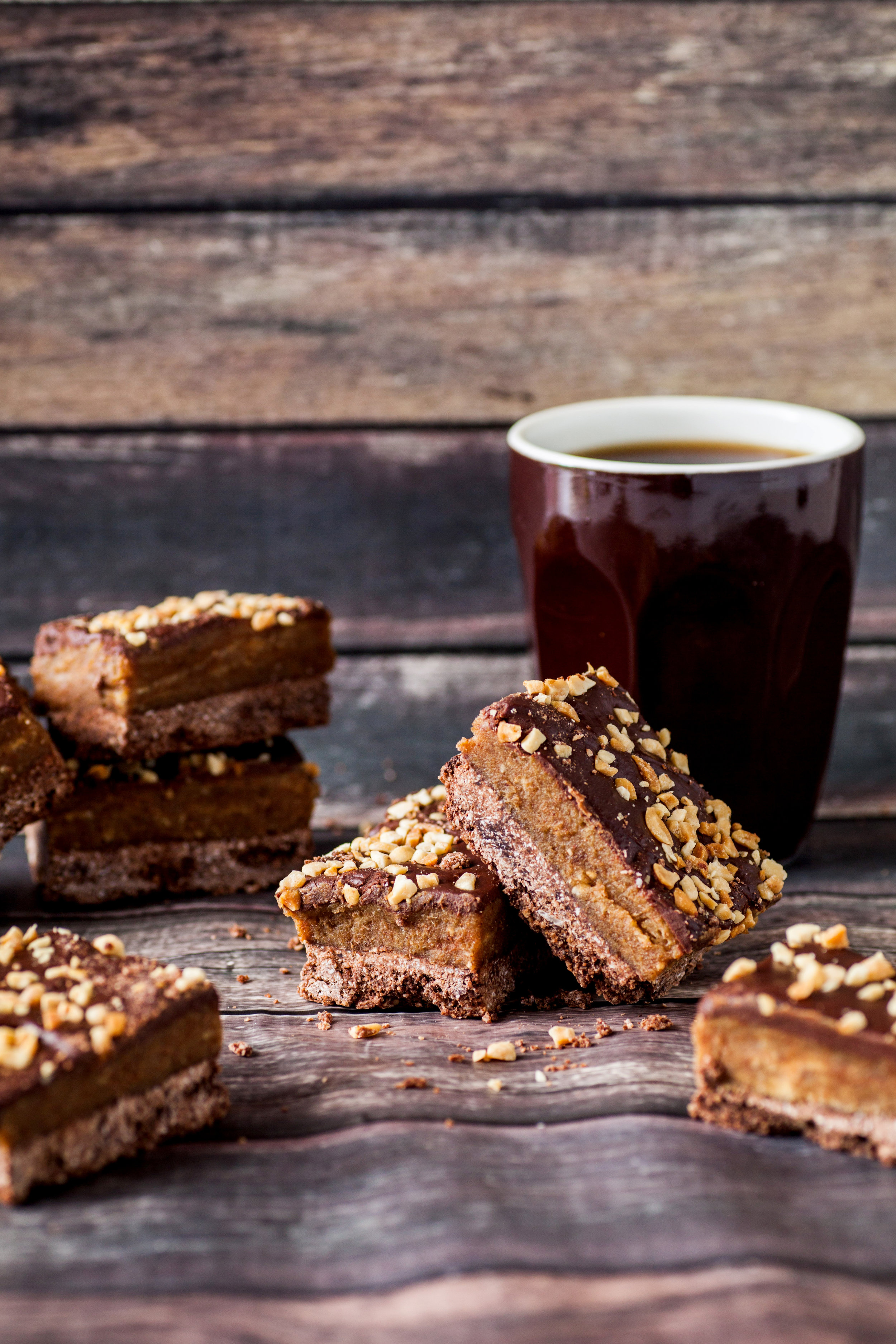 Salted Caramel & Chocolate Peanut Butter Slice