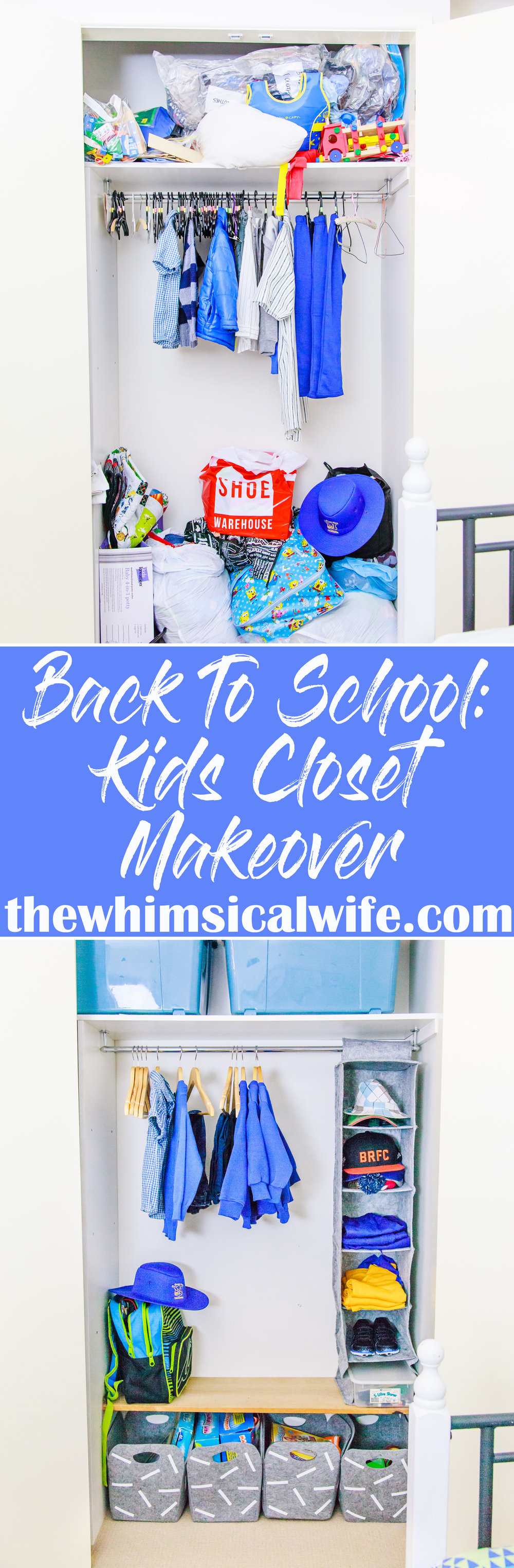 Back To School: Kids Closet Makeover For Under $50 + Video