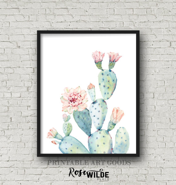 Cactus Plant Etsy Print