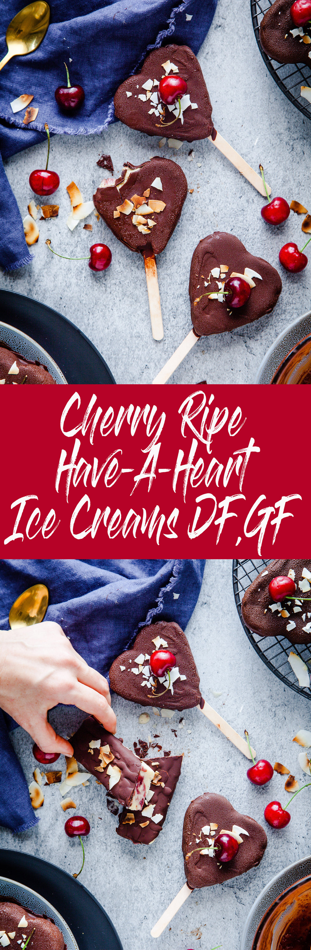 Cherry Ripe Have-A-Heart Ice Cream {DF,GF}