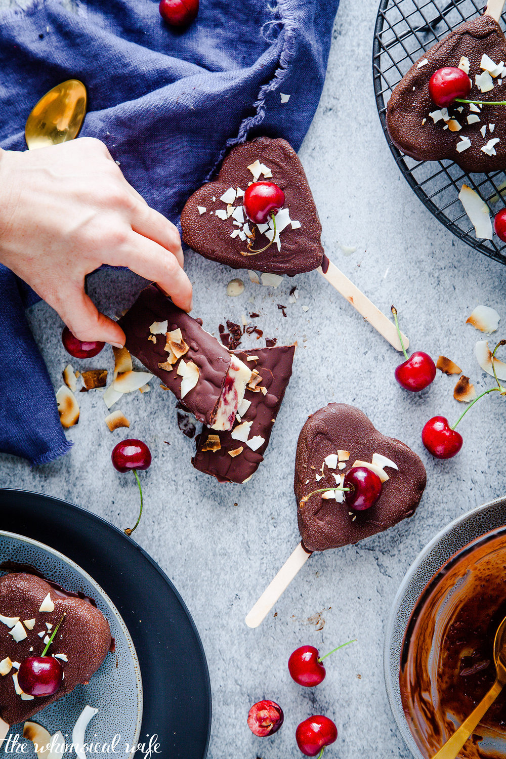 Cherry Ripe Have-A-Heart Ice cream {DF,GF}