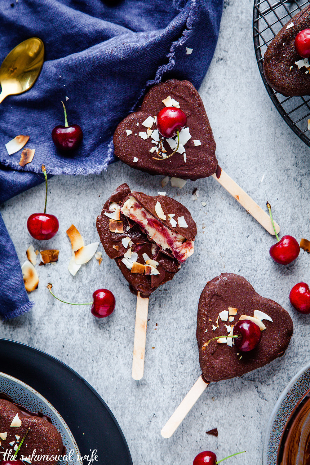 Cherry Ripe Have-A-Heart Ice cream {DF,GF}