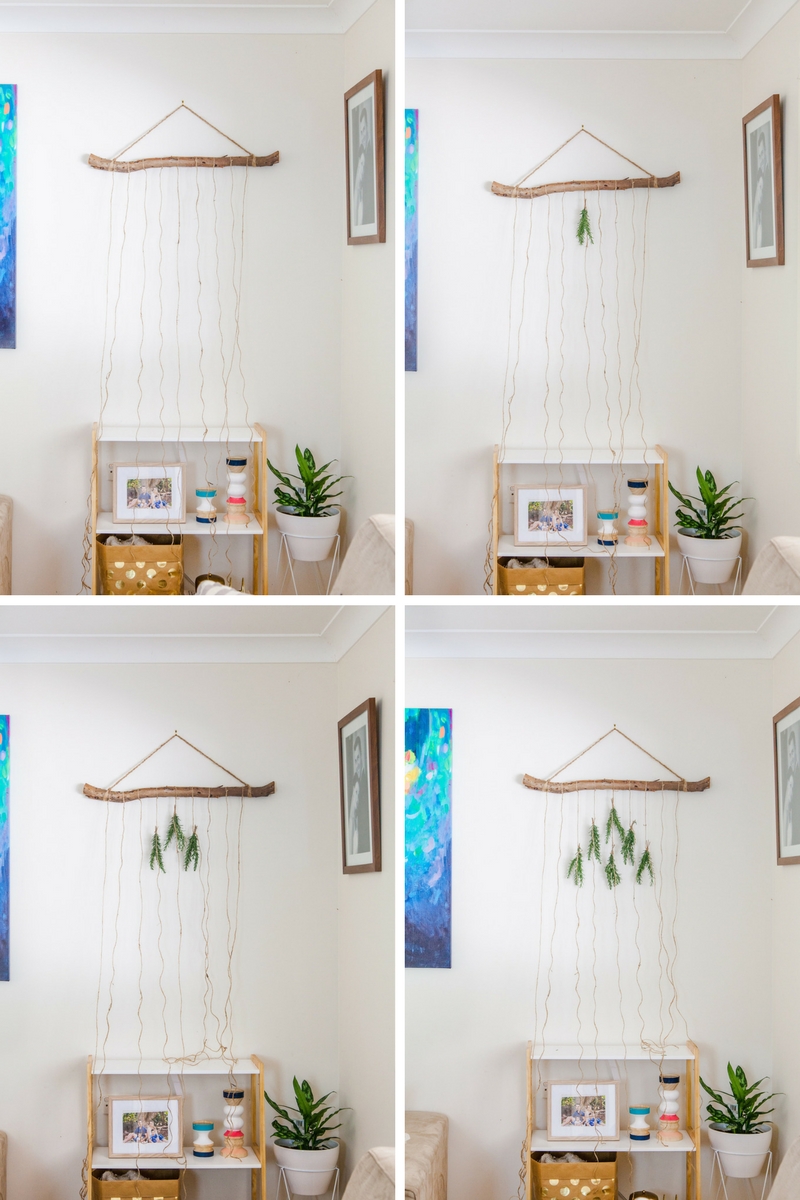 DIY Boho Christmas Tree Wall Hanging