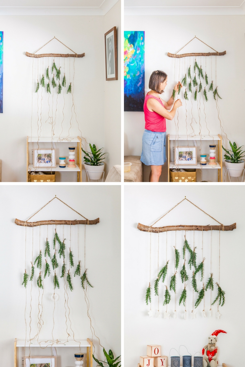 DIY Boho Christmas Tree Wall Hanging