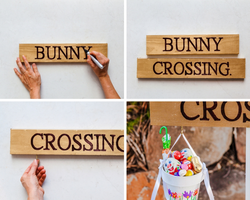 DIY Easter Bunny Crossing Sign | The Whimsical Wife