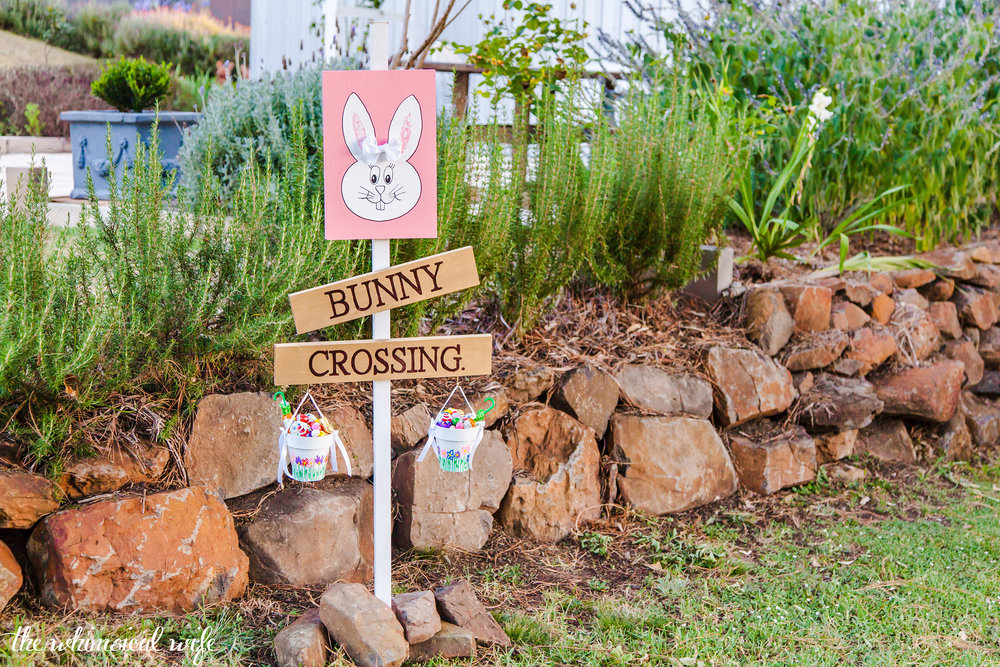 DIY Easter Bunny Crossing Sign | The Whimsical Wife