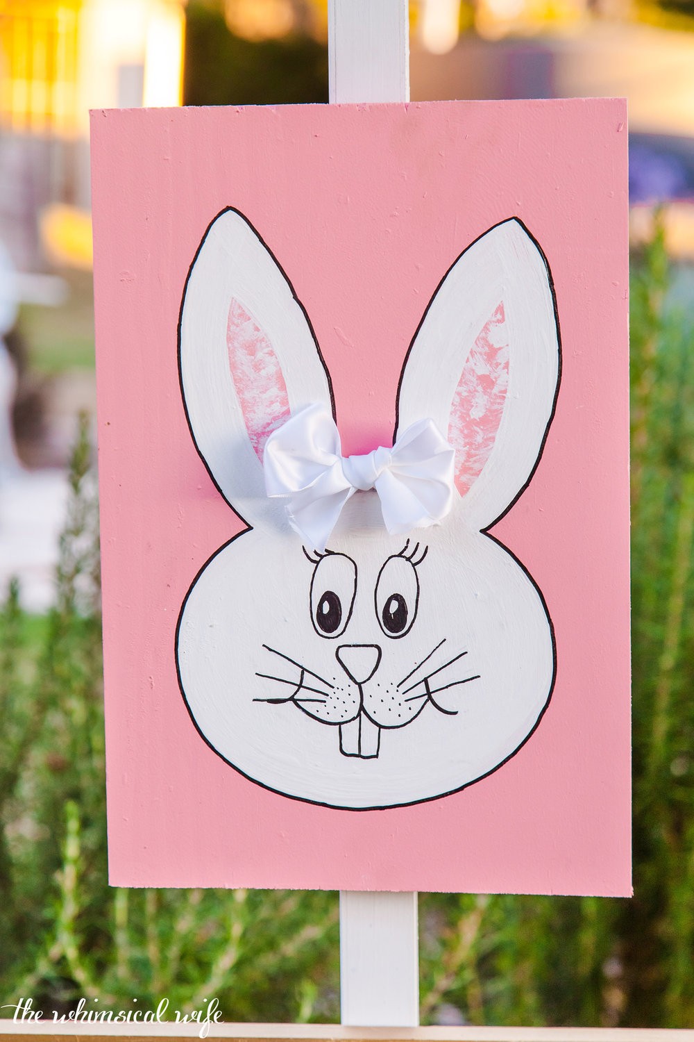 DIY Easter Bunny Crossing Sign | The Whimsical Wife