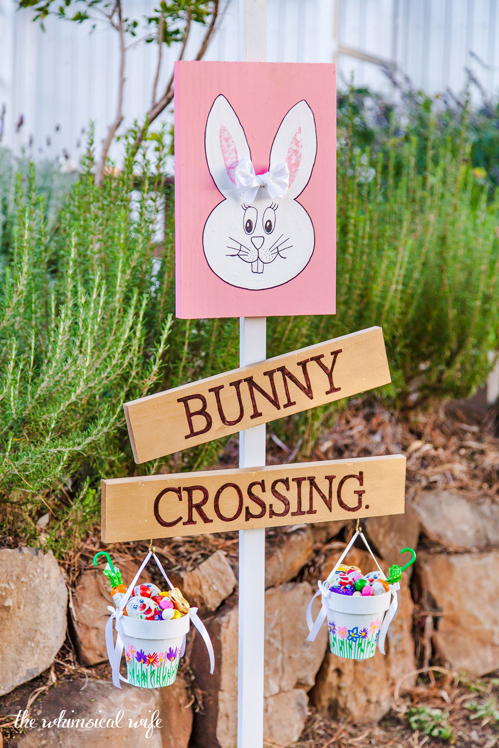 DIY Easter Bunny Crossing Sign | The Whimsical Wife