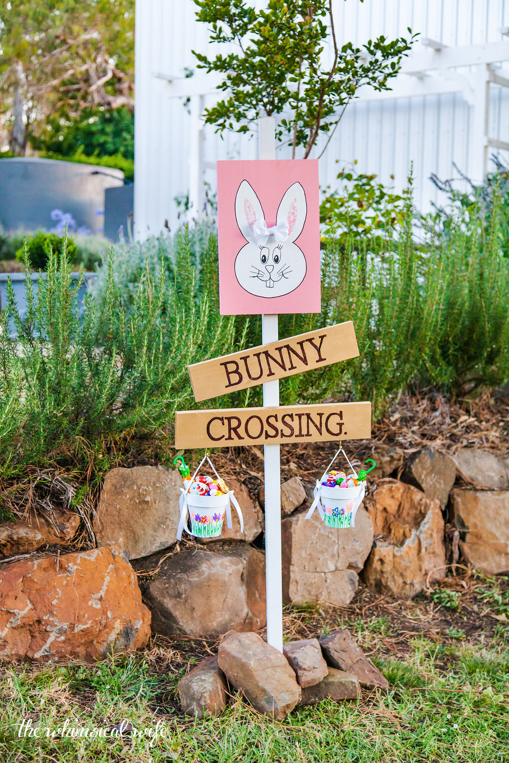 DIY Easter Bunny Crossing Sign | The Whimsical Wife