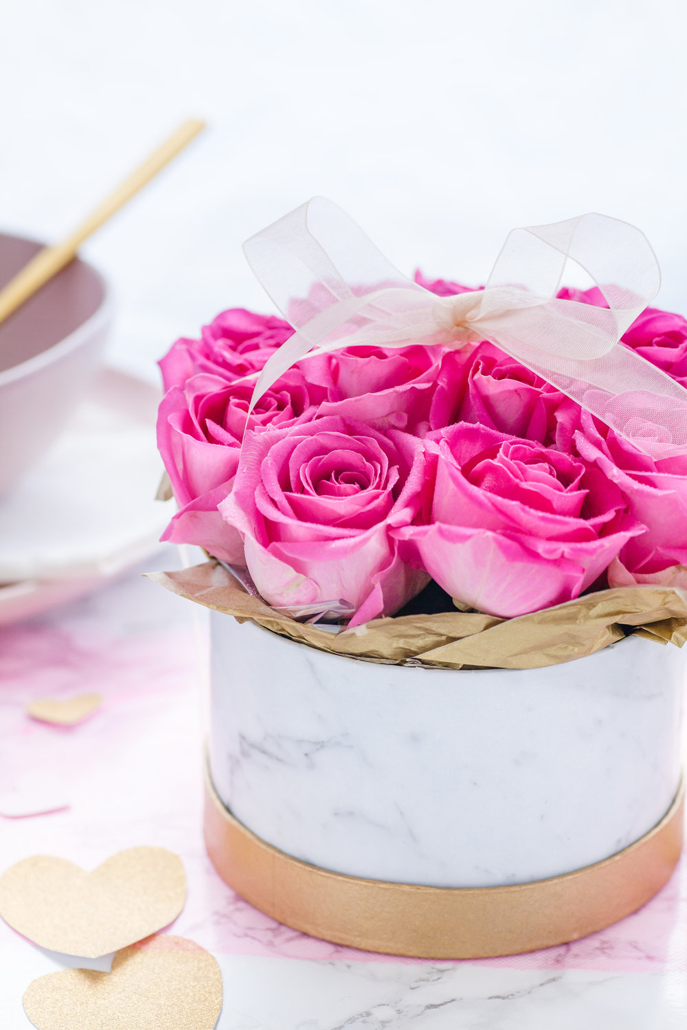 DIY Valentines Boxed Roses + Video | The Whimsical Wife