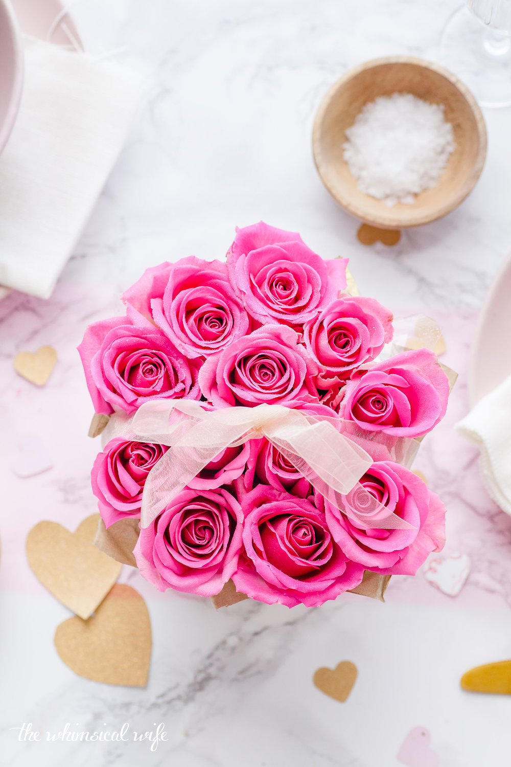 DIY Valentines Boxed Roses + Video | The Whimsical Wife
