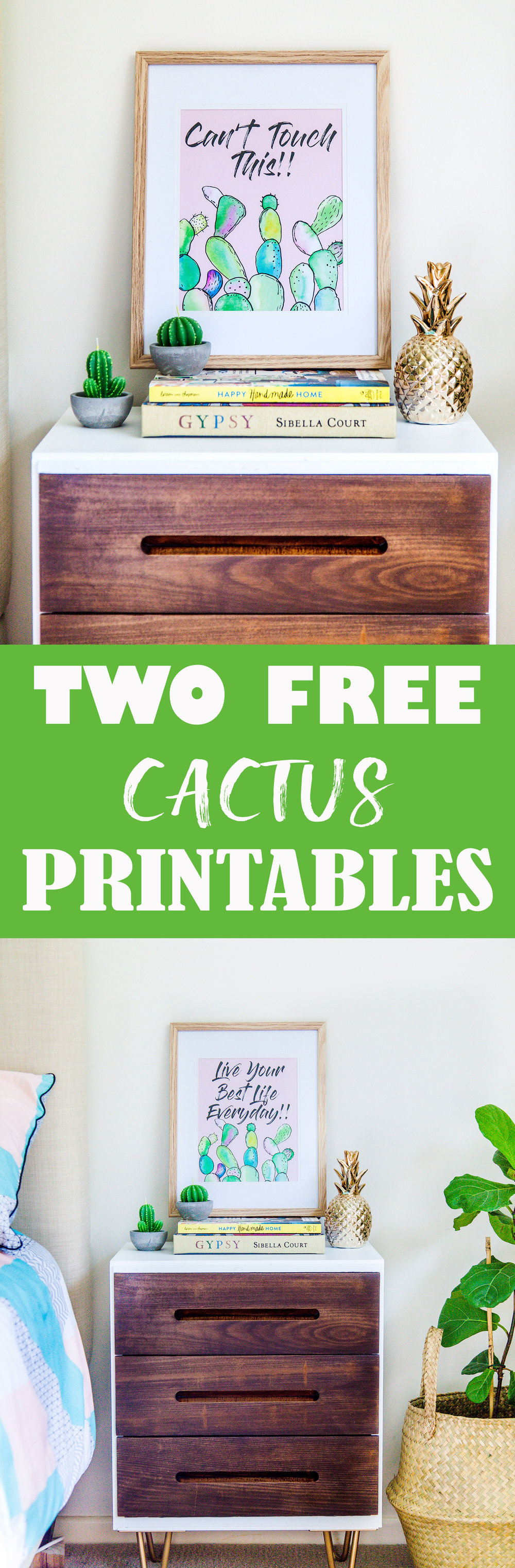 Download TWO Free Cactus Printables!