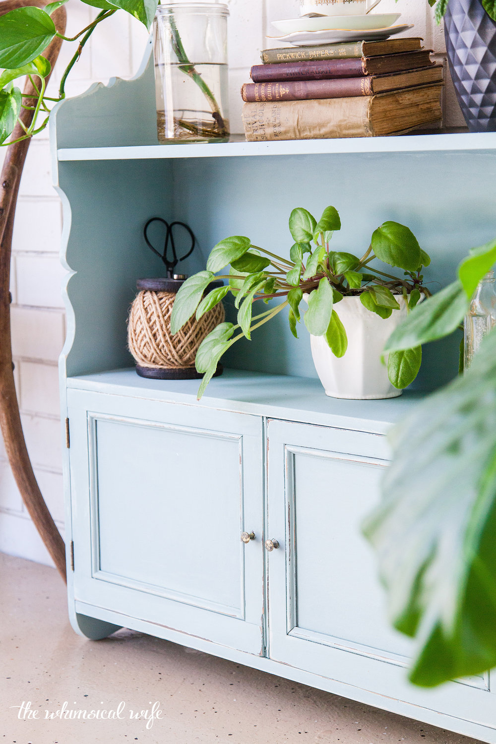 Giving New Life To A Antique Shelf | The Whimsical Wife