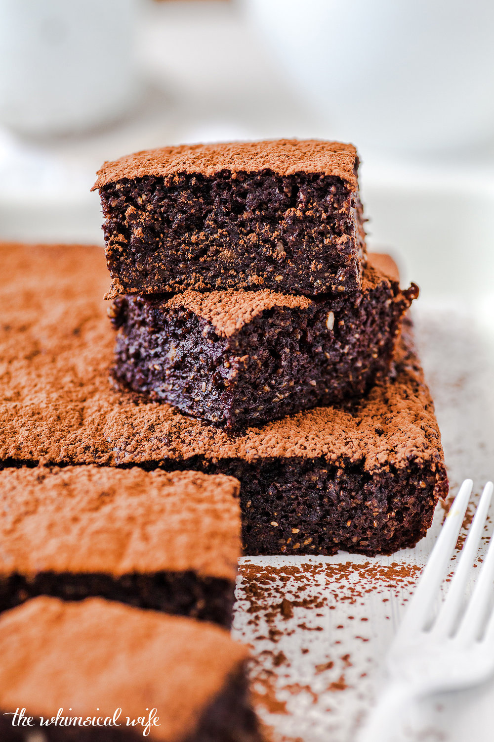 Gooey Chocolate Chia & Sweet Potato Brownie - Dairy & Gluten Free | The Whimsical Wife