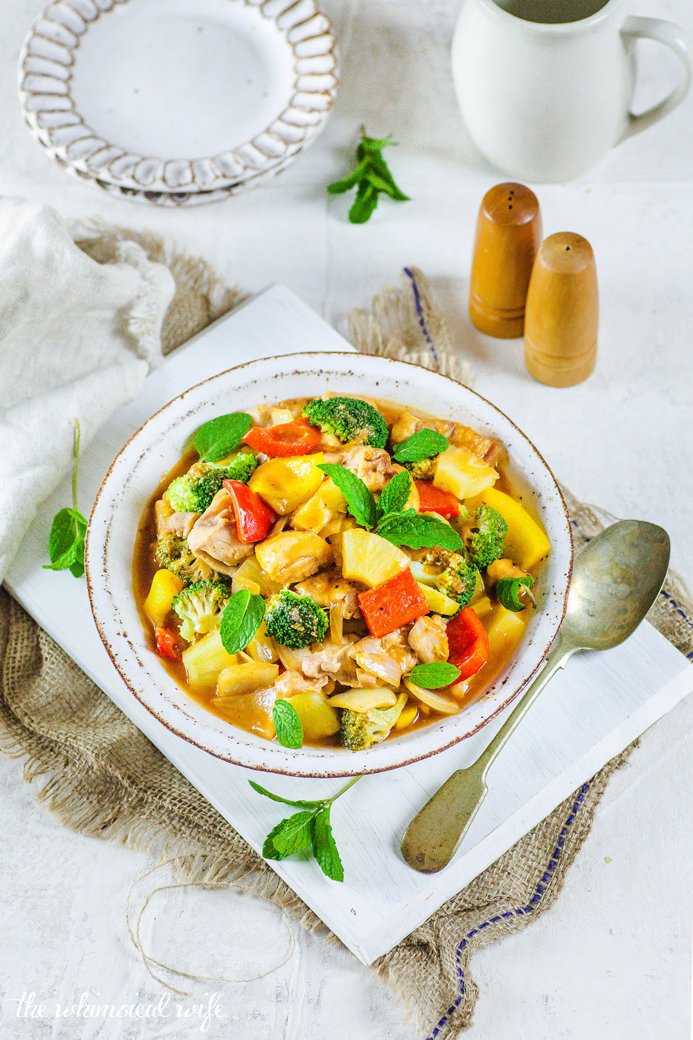 Healthy Sweet & Sour Chicken & Vegetables + Slow Cooker Version