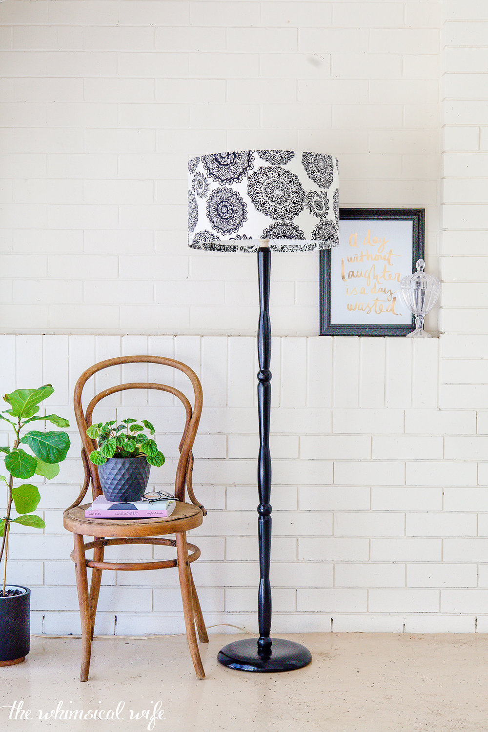 Learn How To Revamp A Lamp Stand & Shade + Video
