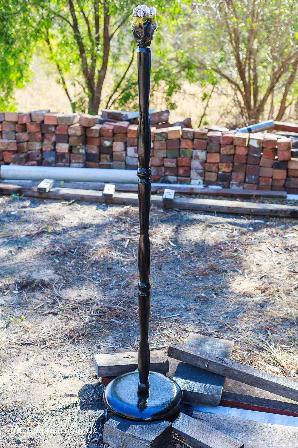 Learn How To Revamp A Lamp Stand & Shade + Video