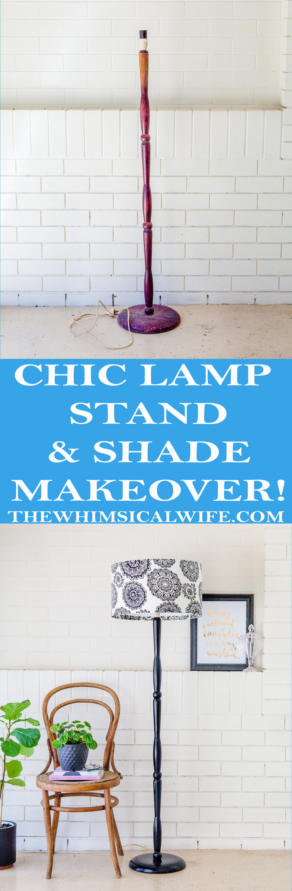 Learn How To Revamp A Lamp Stand & Shade + Video