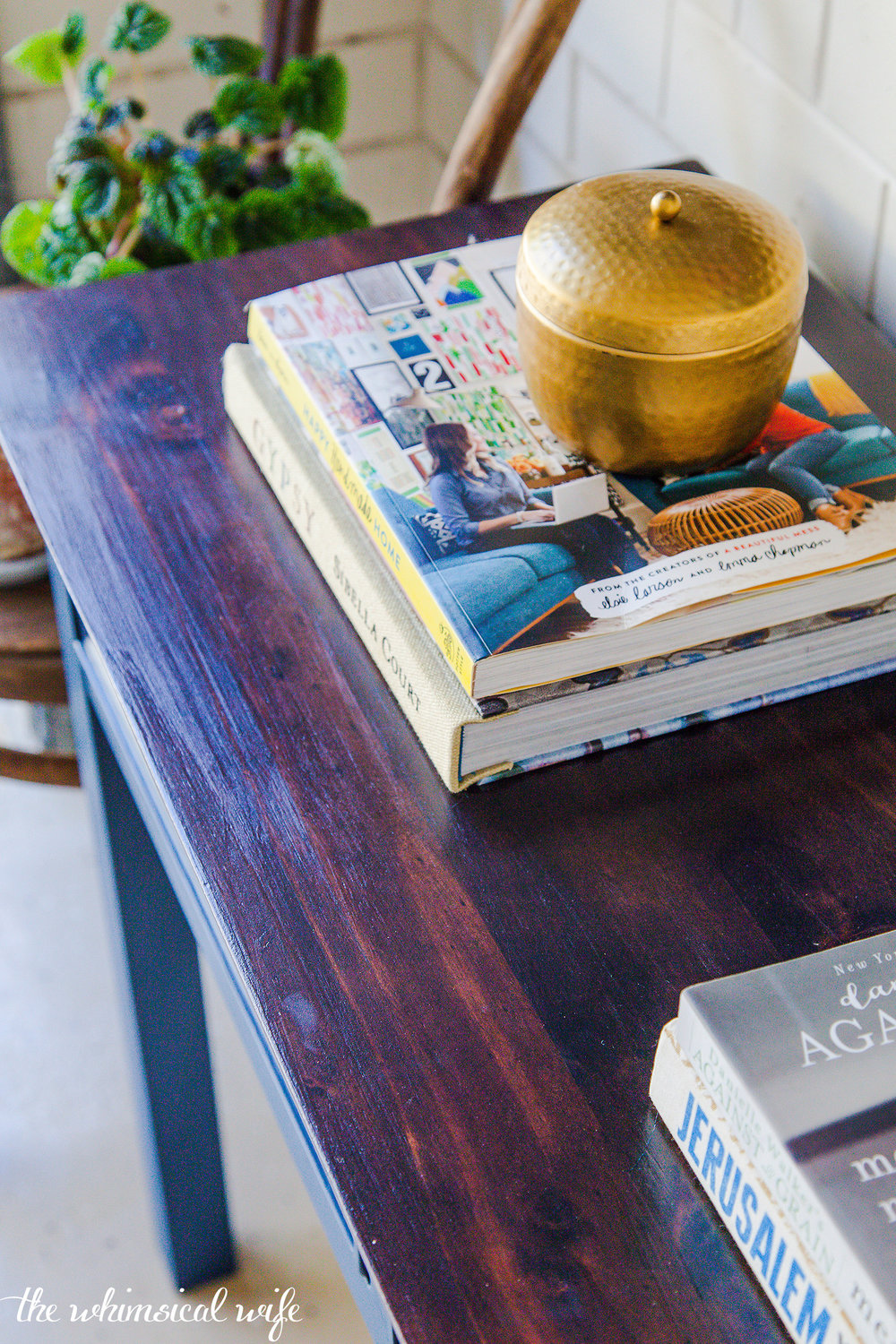 Mid Century Hall Table Makeover