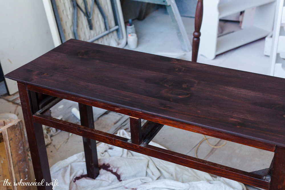 Mid Century Hall Table Makeover