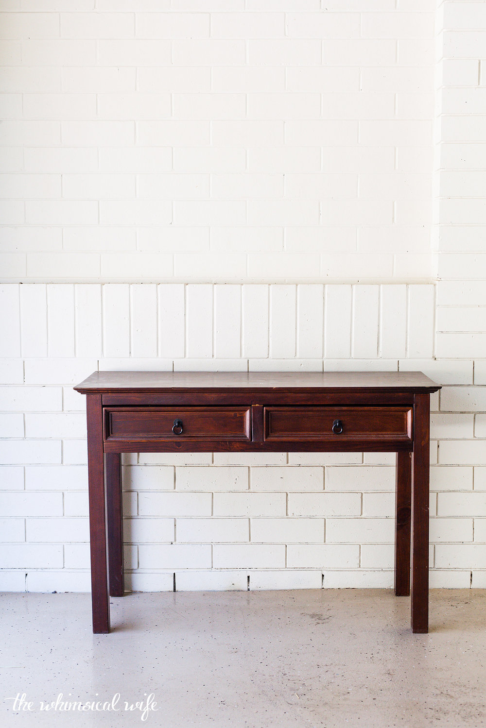 Mid Century Hall Table Makeover