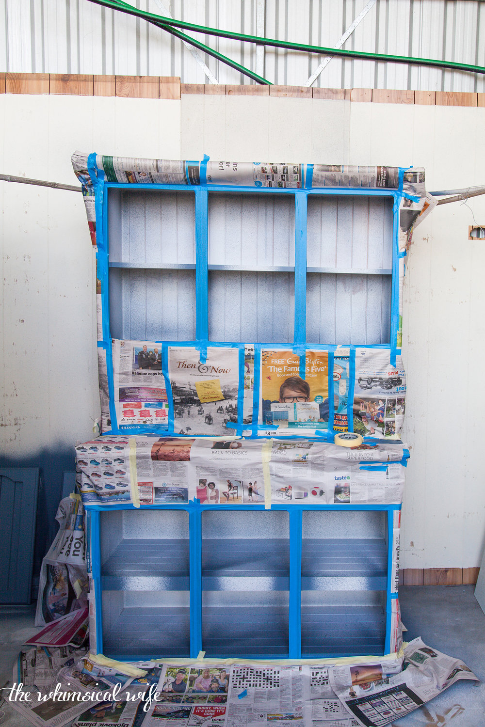 Mid Century Style Kitchen Hutch Makeover | The Whimsical Wife