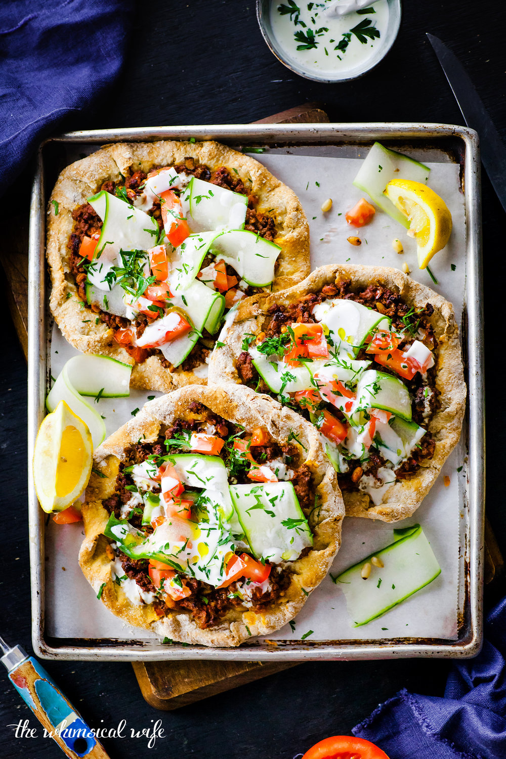 Mini Turkish Pide Pizza | The Whimsical Wife