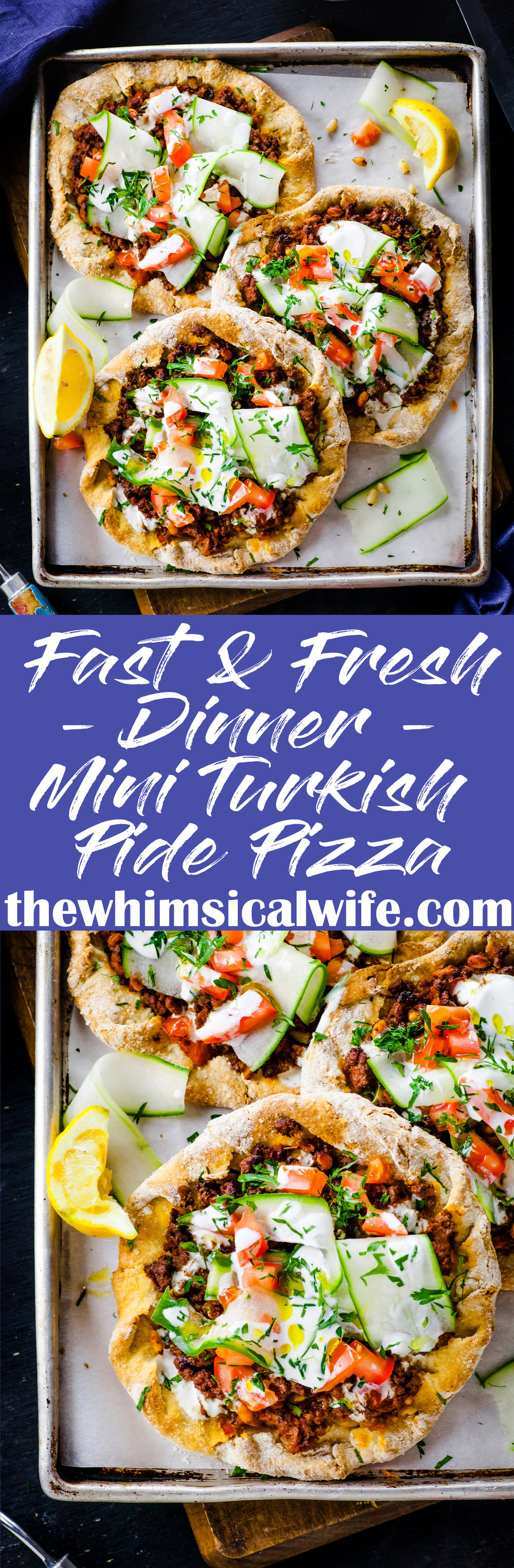 Mini Turkish Pide Pizza | The Whimsical Wife