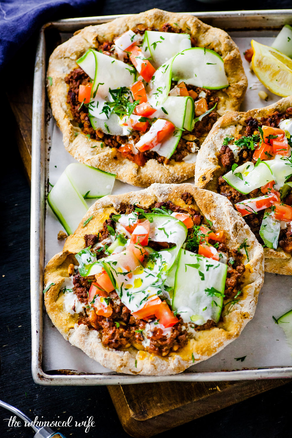 Mini Turkish Pide Pizza | The Whimsical Wife
