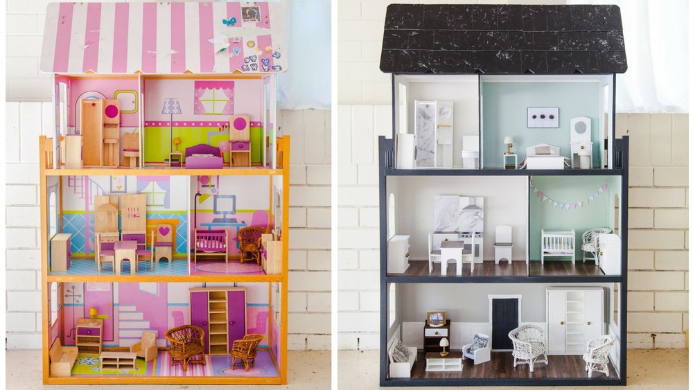 My Fixer Upper Style Dollhouse Makeover | The Whimsical Wife