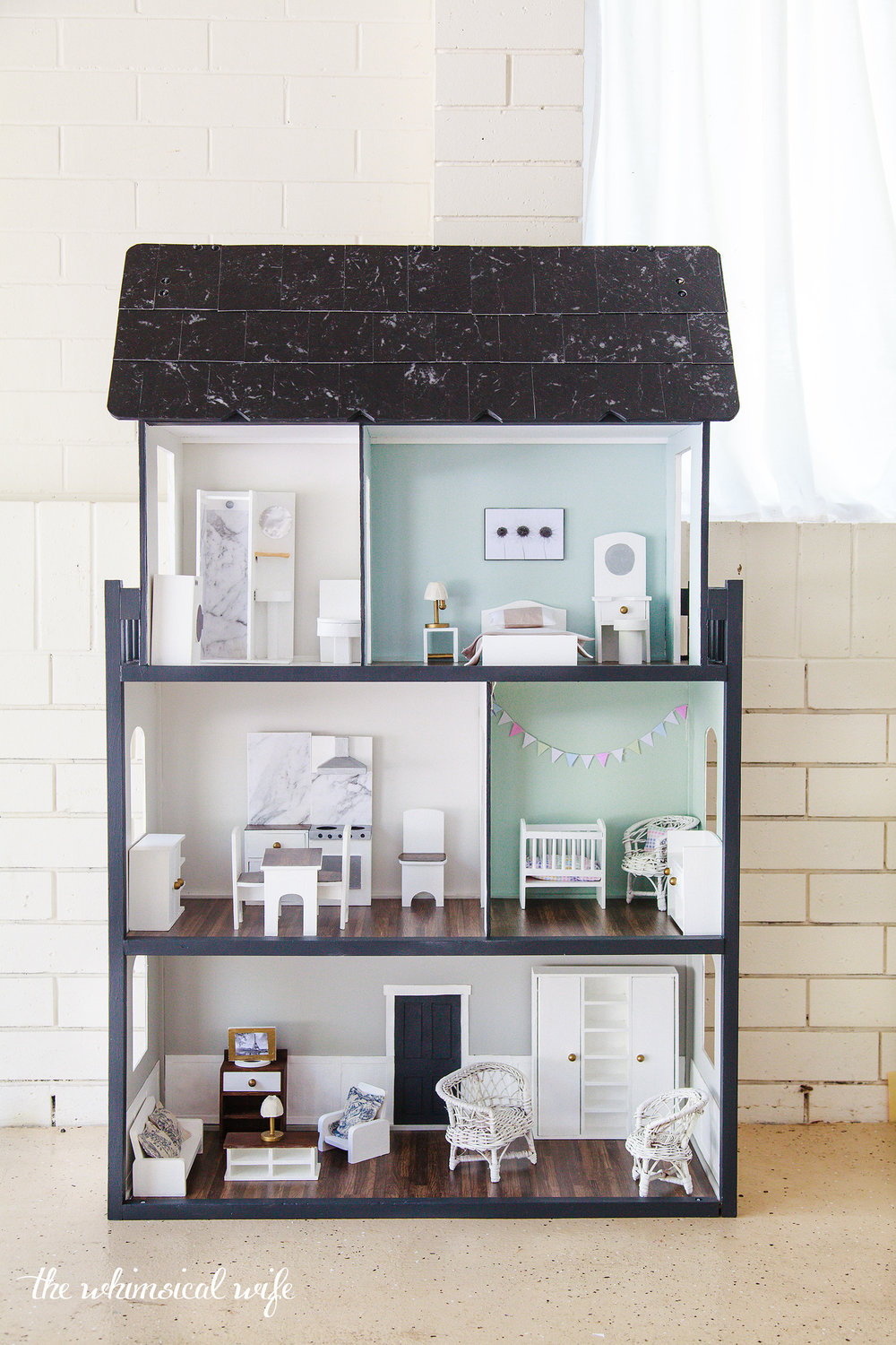My Fixer Upper Style Dollhouse Makeover + Video | The Whimsical Wife