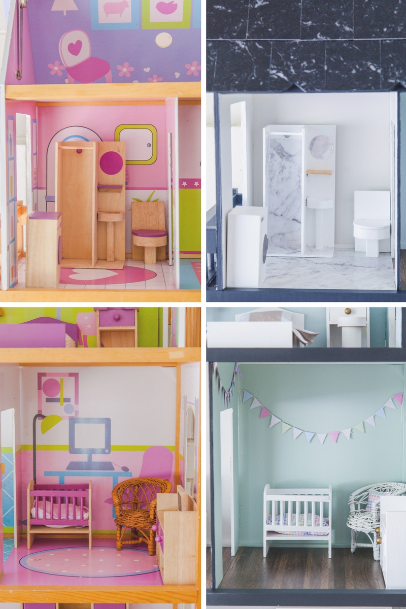 My Fixer Upper Style Dollhouse Makeover + Video | The Whimsical Wife