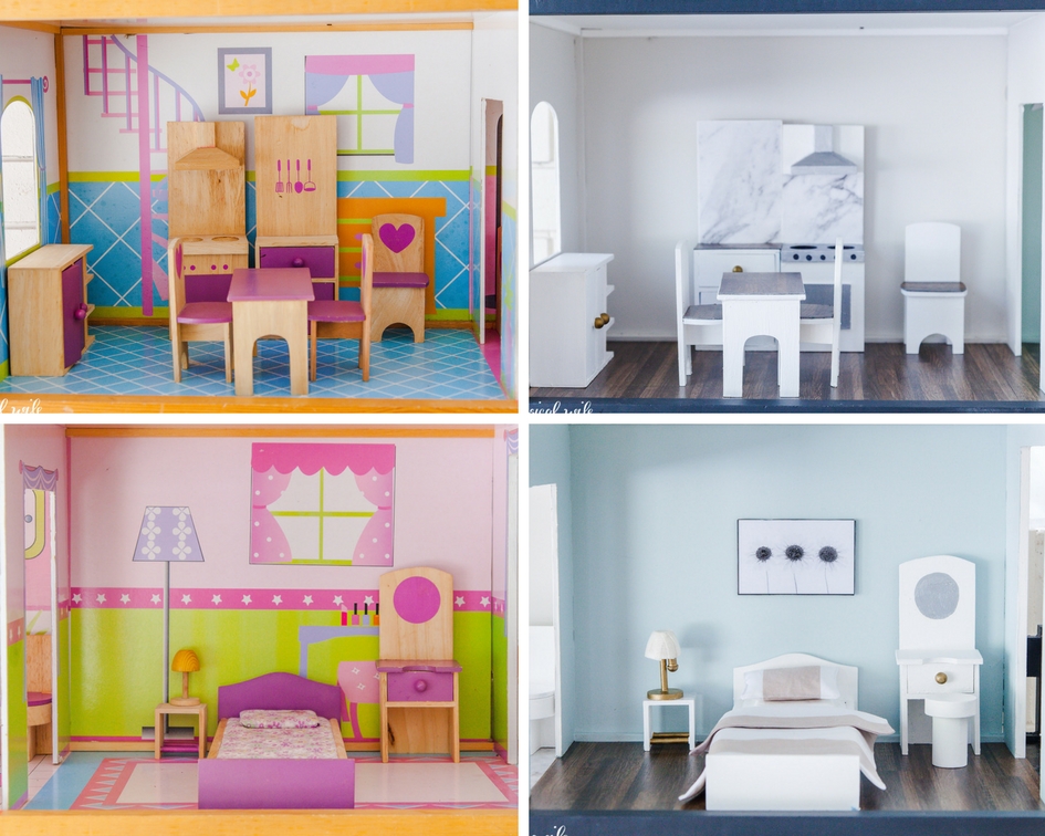 My Fixer Upper Style Dollhouse Makeover + Video | The Whimsical Wife