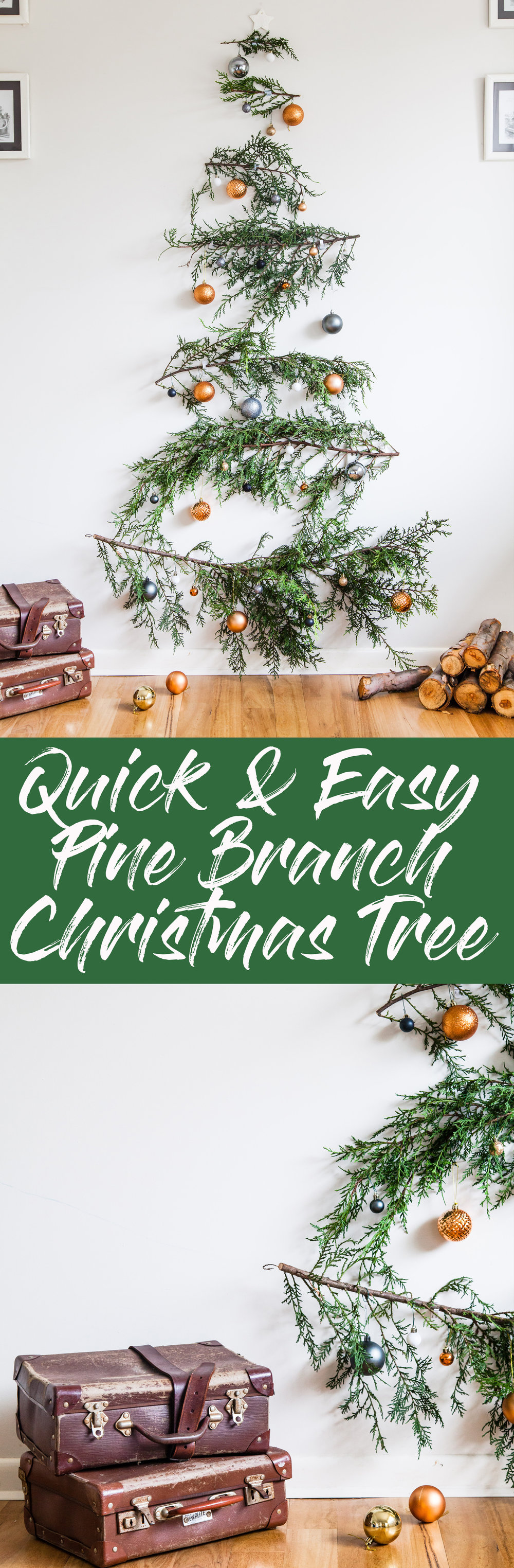Quick & Easy DIY Pine Branch Christmas Tree