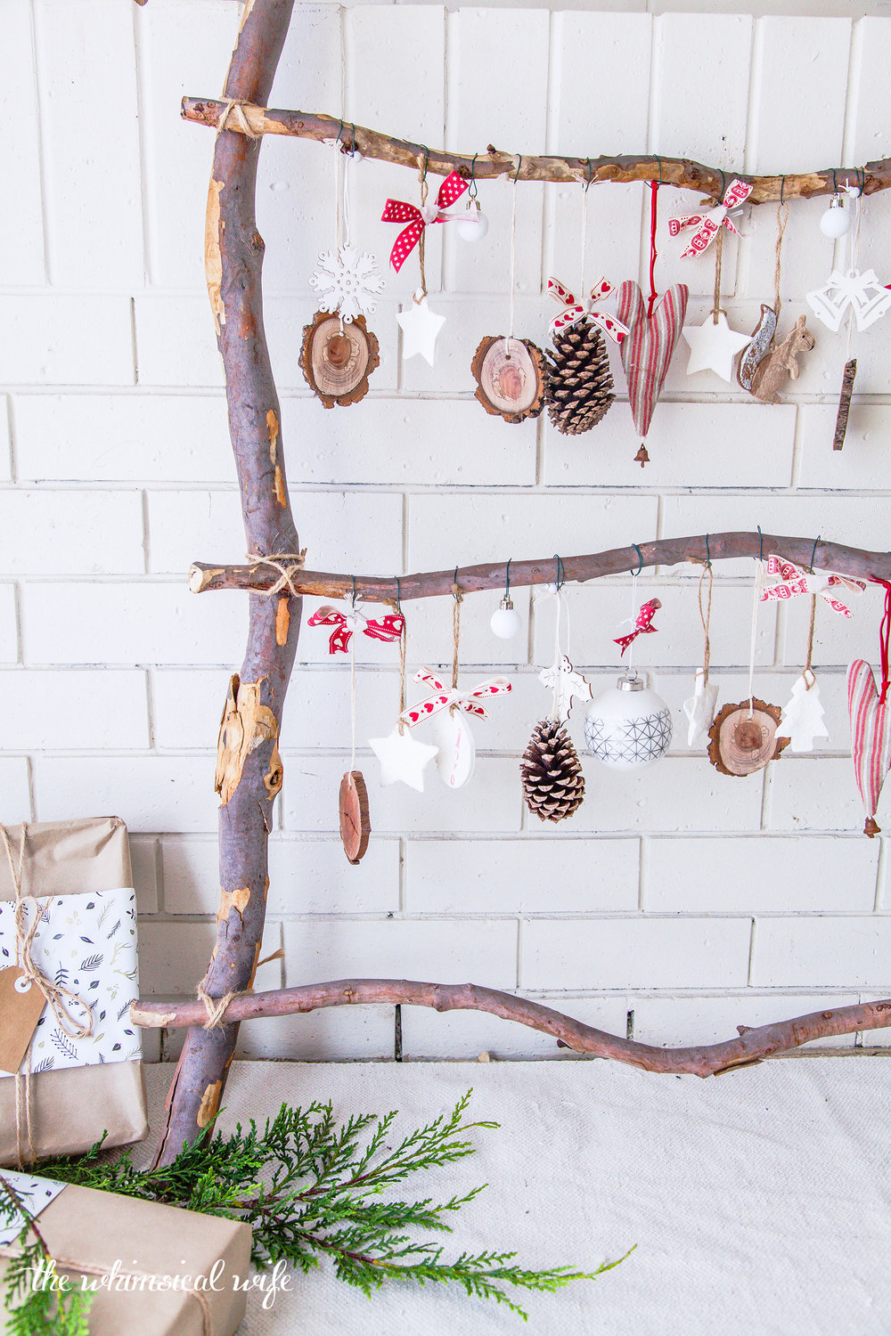 Rustic Scandinavian Ladder Christmas Tree