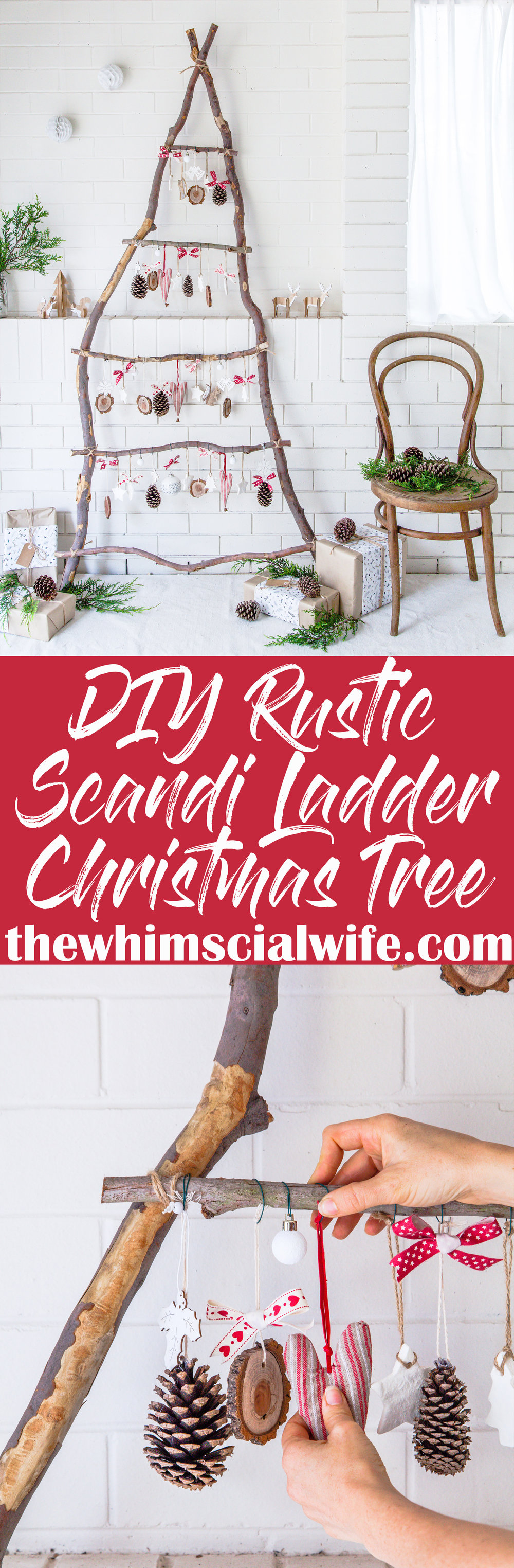 Rustic Scandinavian Ladder Christmas Tree