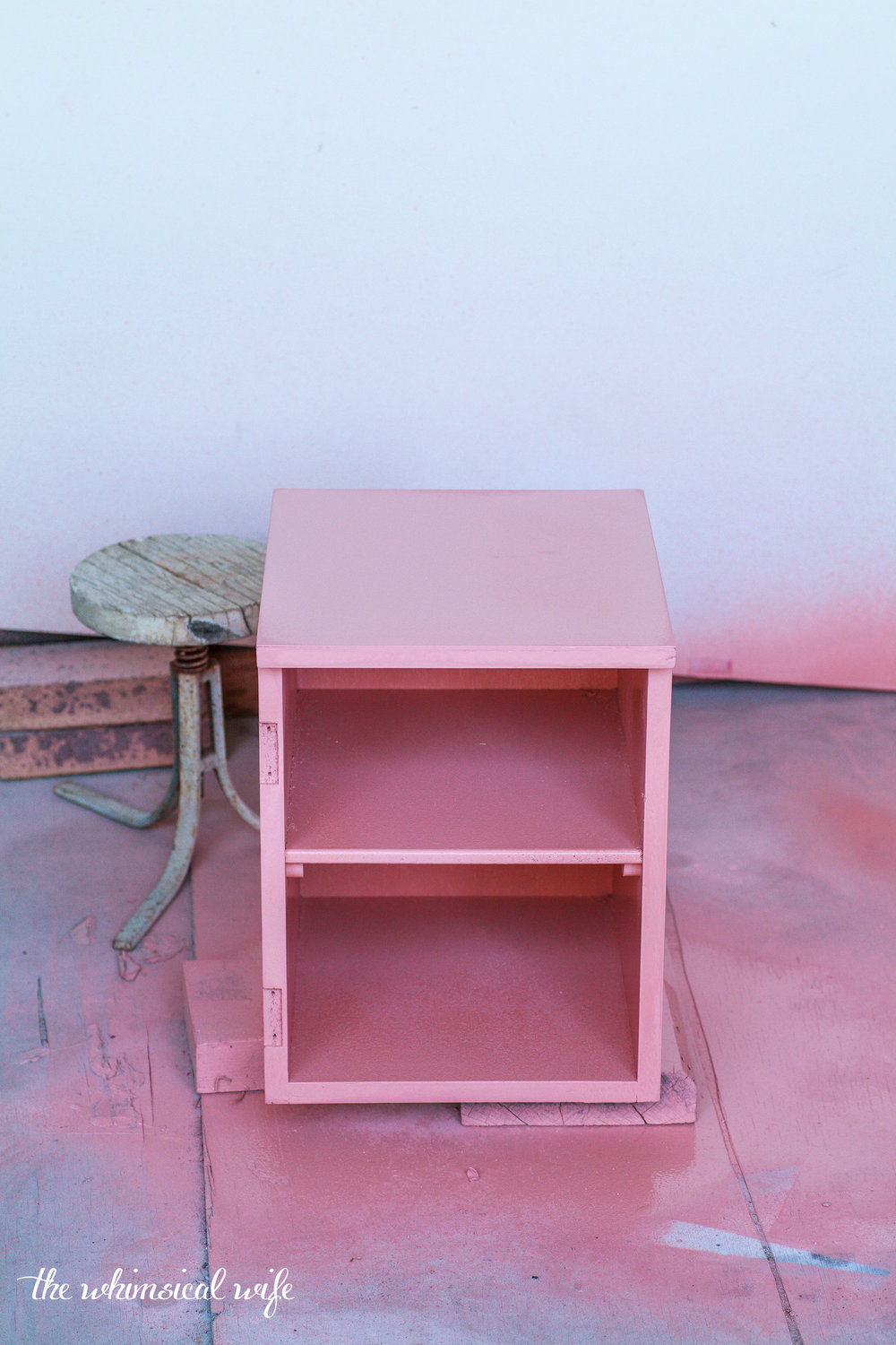 Soft & Sweet Pink Side Table Makeover