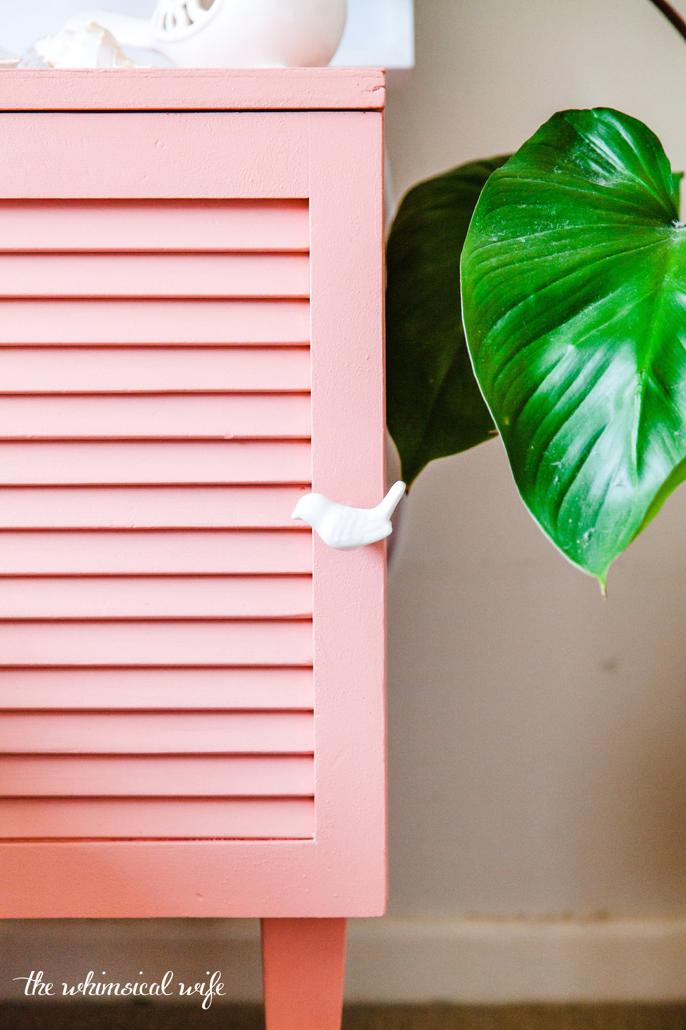 Soft & Sweet Pink Side Table Makeover