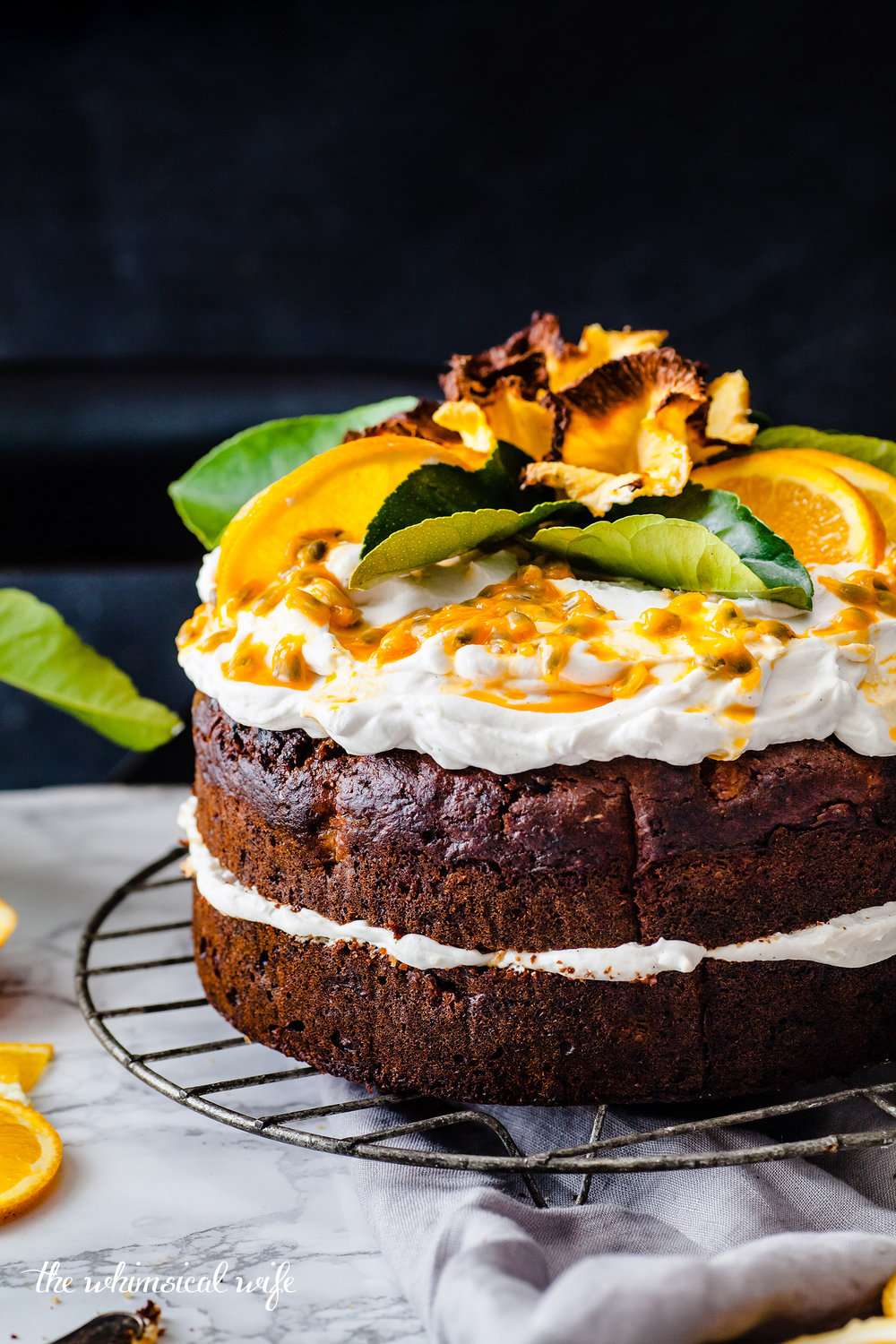 Vegan Humming Bird Cake With Zesty Lemon Coconut Cream | The Whimsical Wife