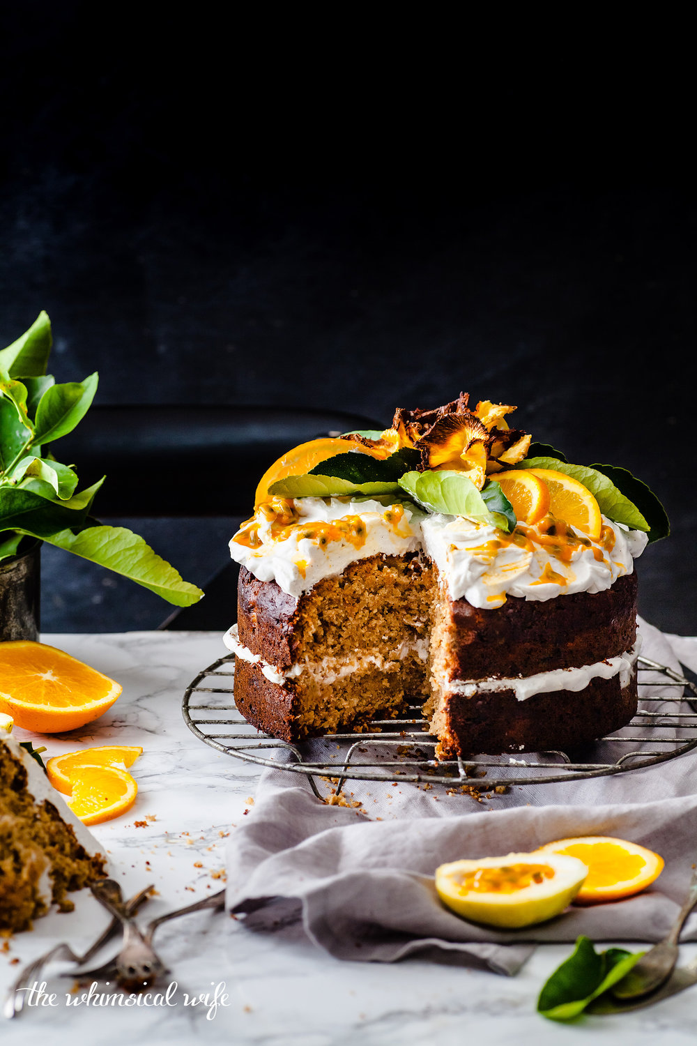 Vegan Humming Bird Cake With Zesty Lemon Coconut Cream | The Whimsical Wife