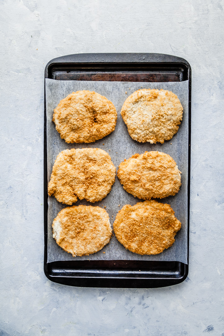 Cheesy Sun Dried Tomato & Basil Inglewood Organic Chicken Schnitzel With Crunchy Rainbow Slaw | The Whimsical Wife