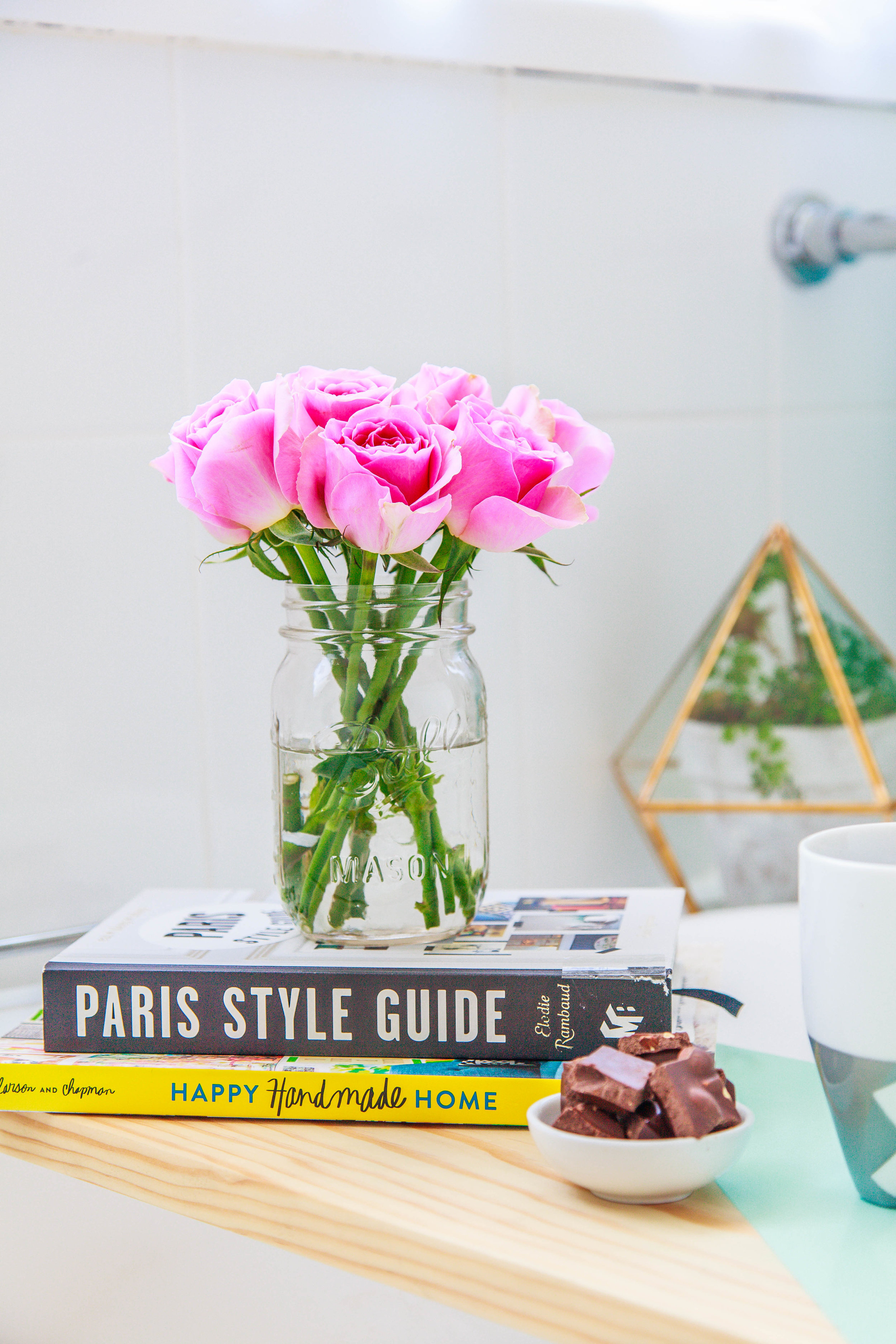 DIY Mother's Day Gift: Geometric Bath Shelf