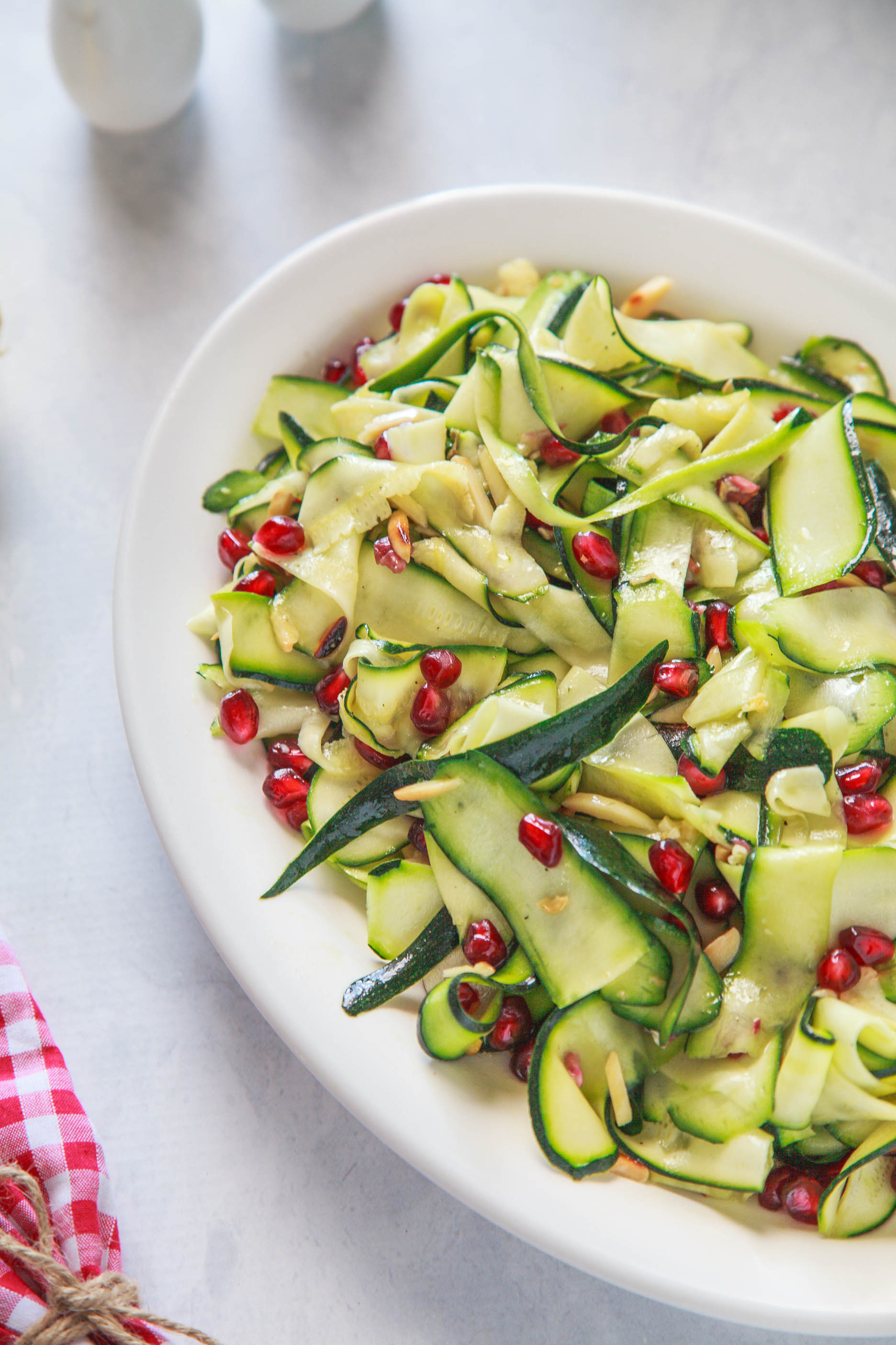 Festive Zucchini & Pomegranate Salad