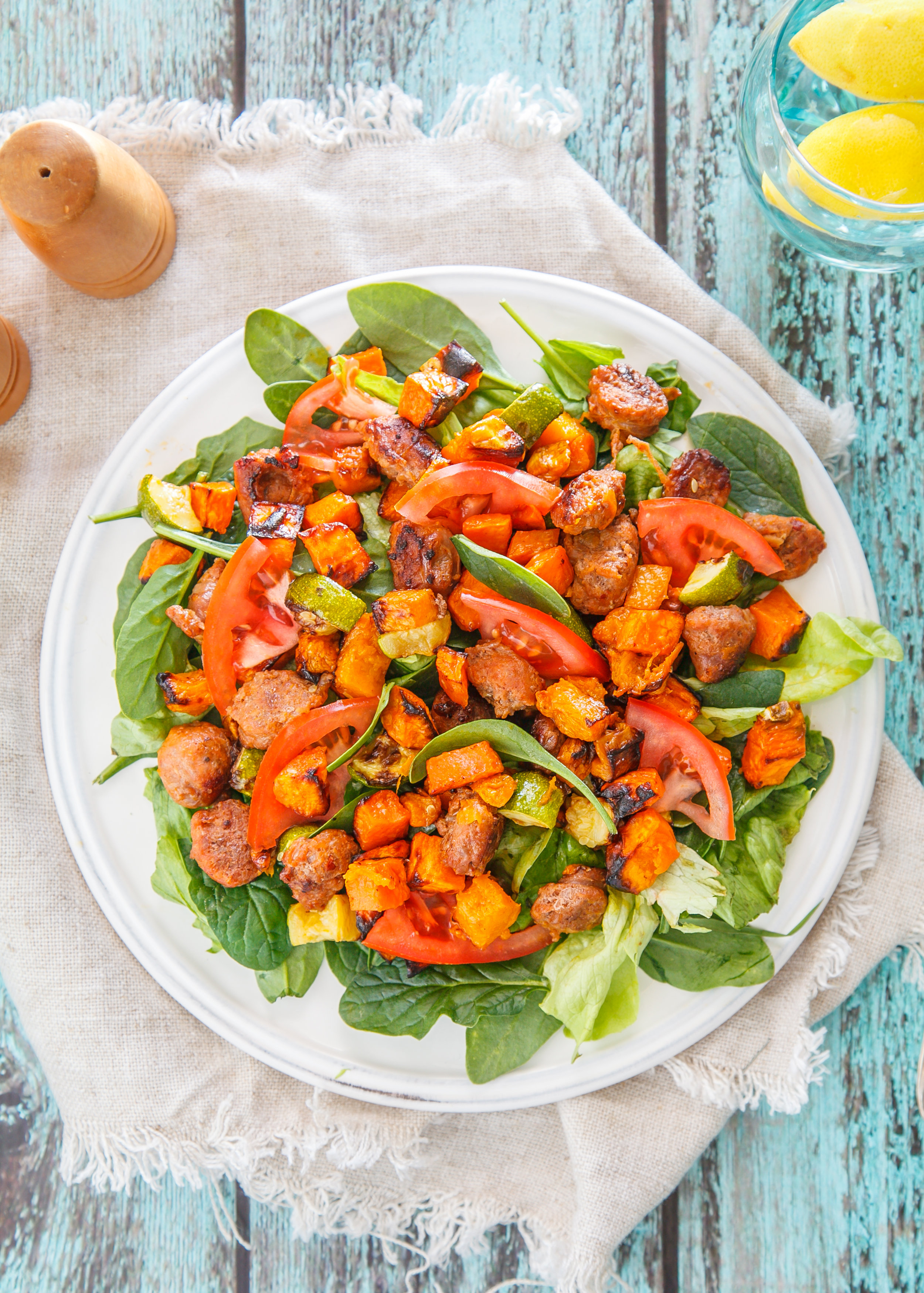 Simple Roasted Vegetable & Chorizo Salad
