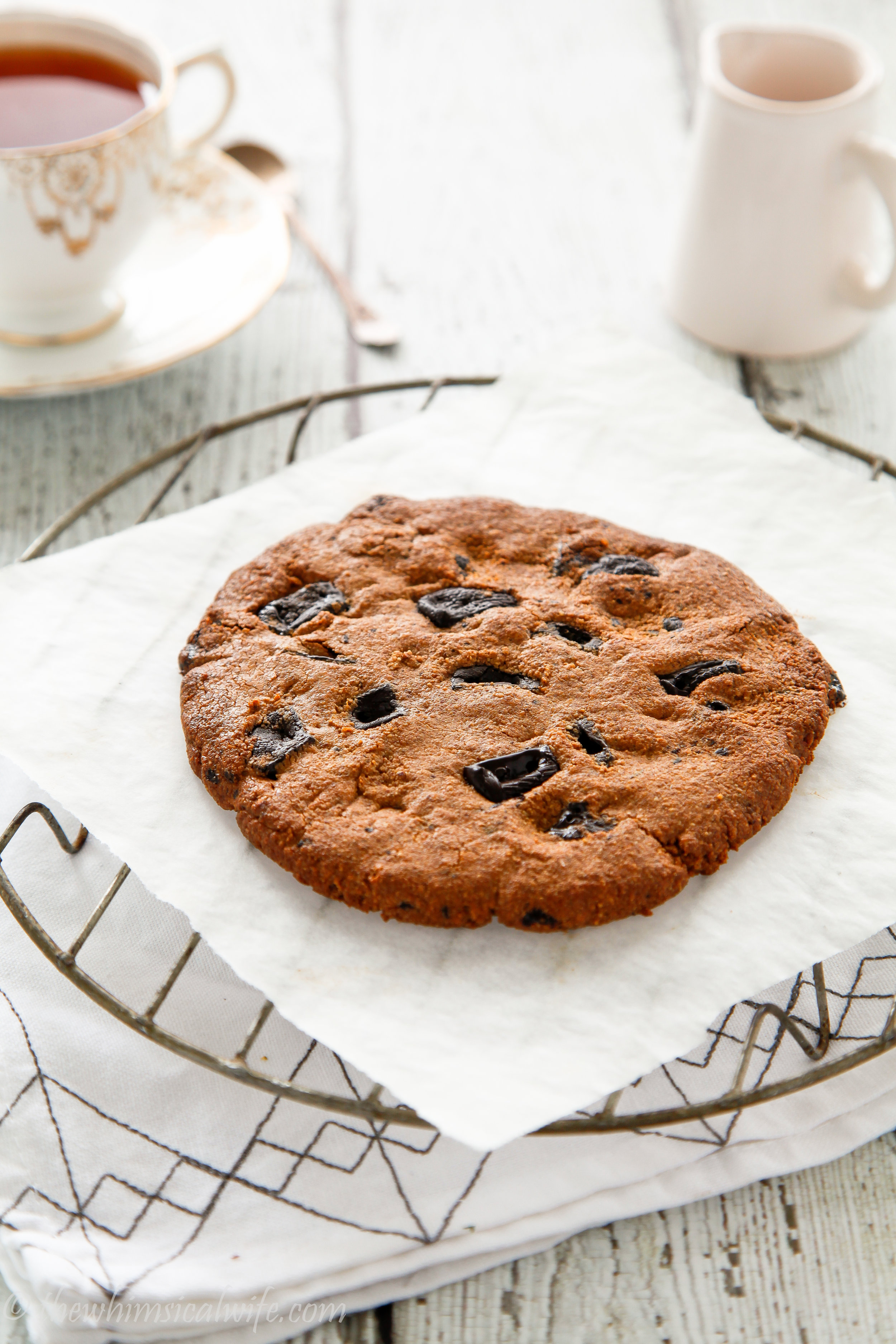 Flourless Choc Chunk Cookie For One {Gluten, Dairy & Egg Free} 