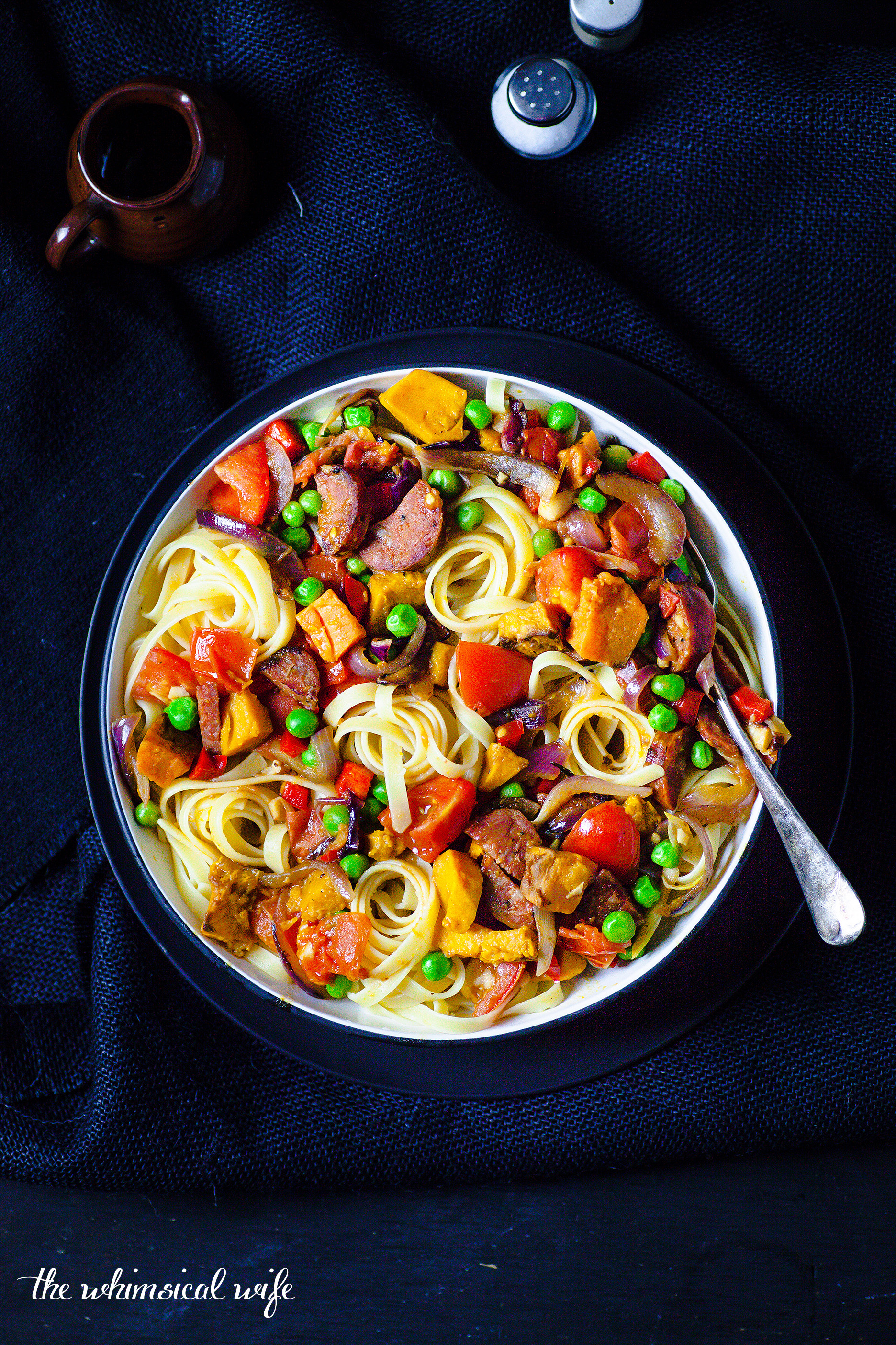 Roasted Pumpkin, Chorizo & Vegetable Pasta