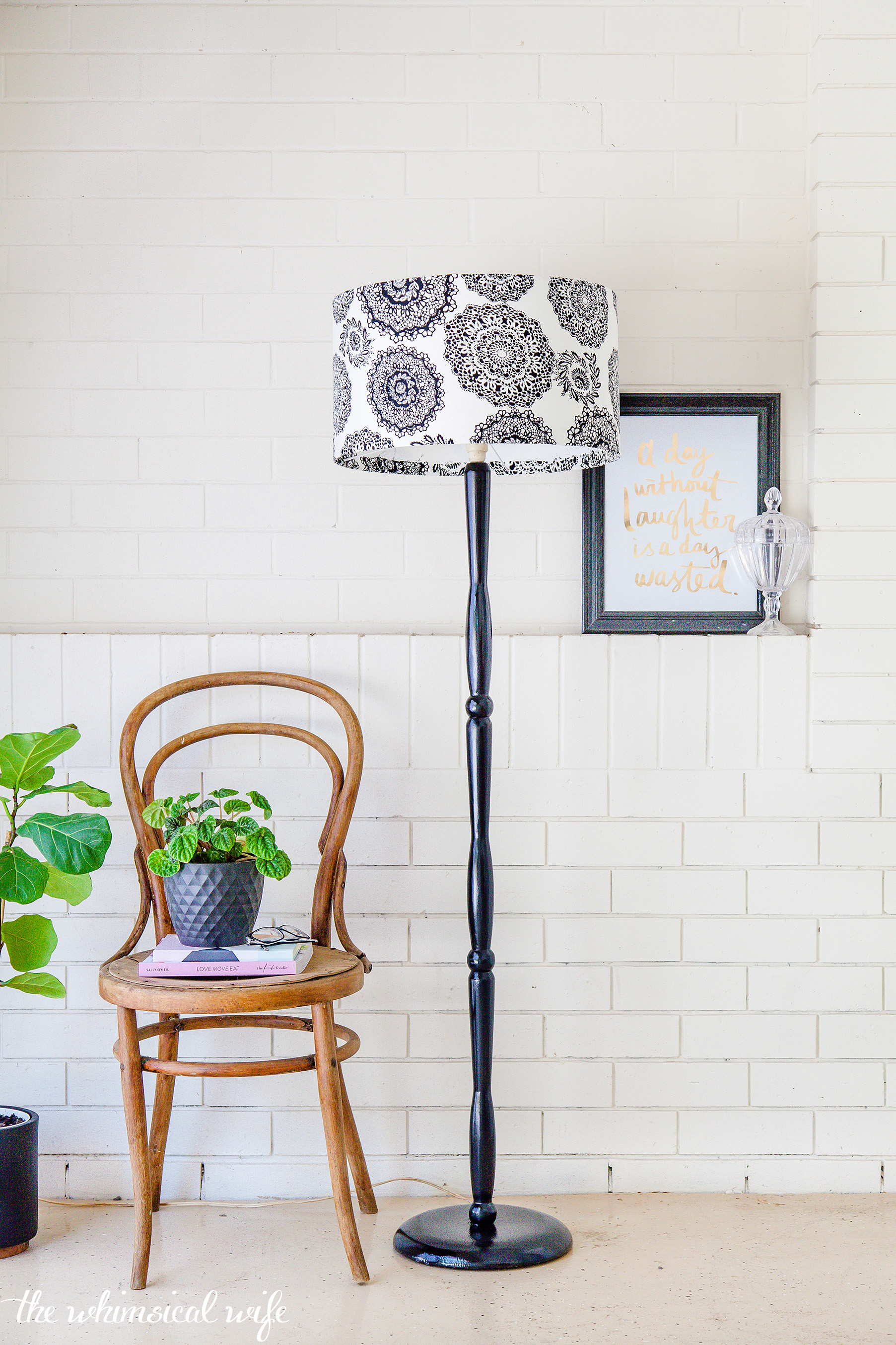 Learn How To Revamp A Lamp Stand & Shade + Video