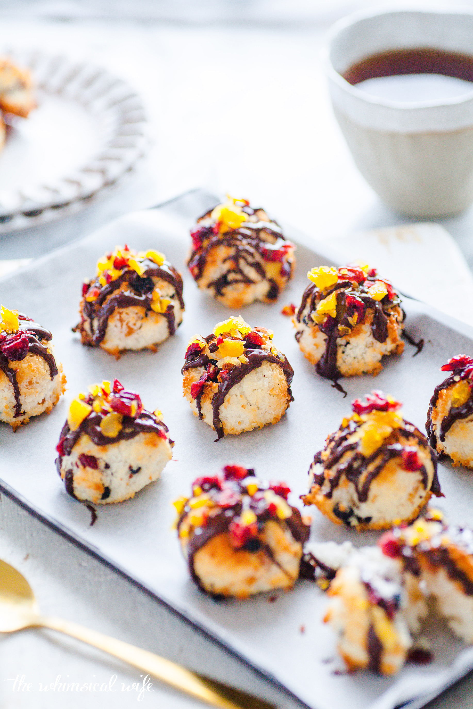 Christmas Coconut Macaroons {GF, DF, Nut Free}