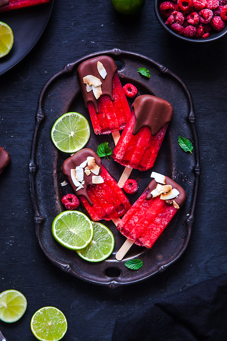 Sneaky Raspberry Choc Probiotic Popsicles {Dairy, Gluten, Nut & Egg Free}