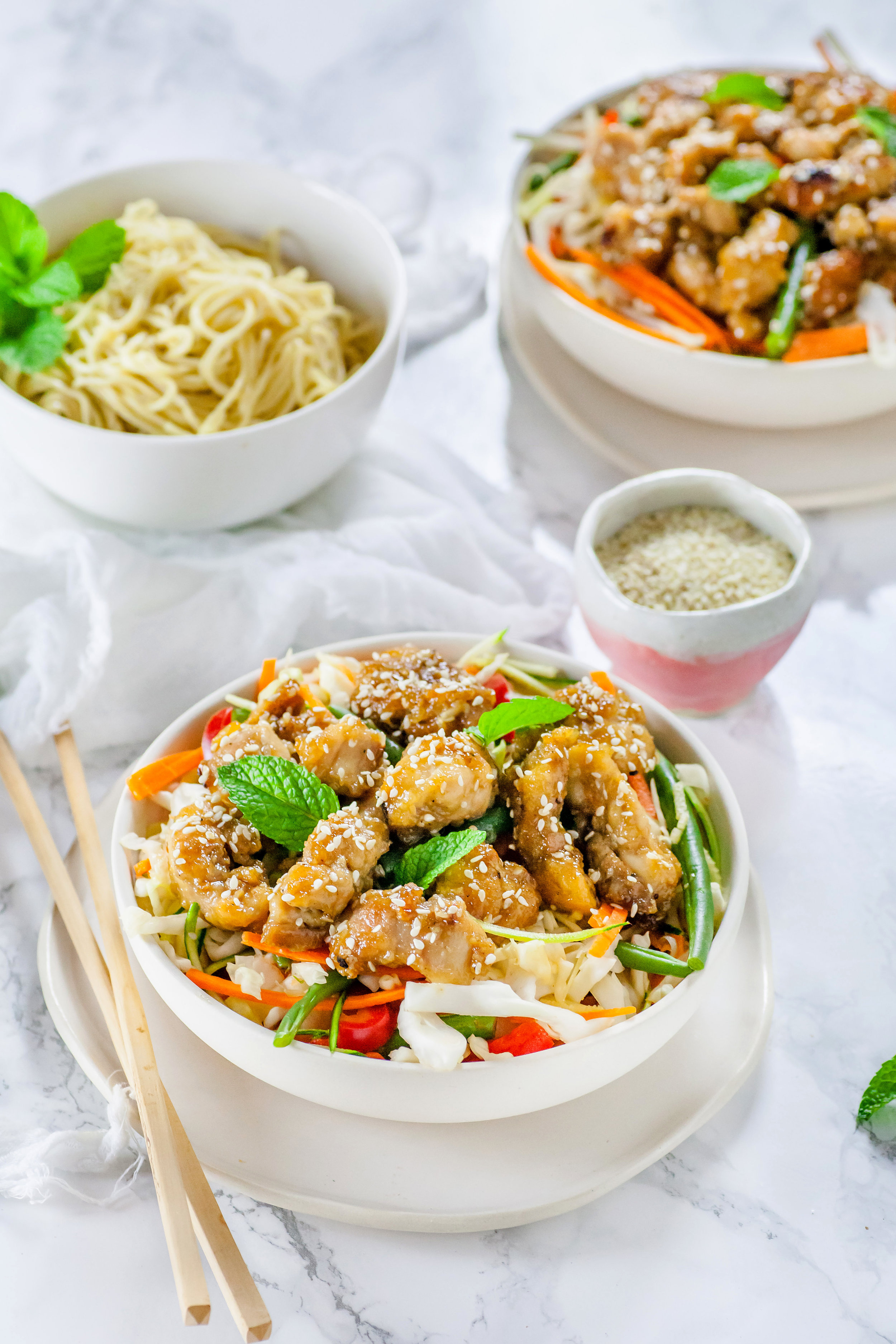 Healthy Honey Sesame Chicken { GF, DF, Nut & Egg Free}